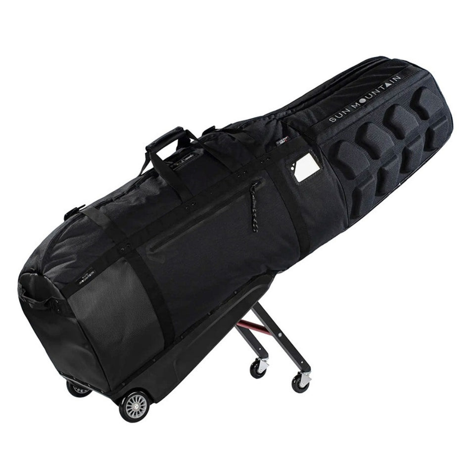 Sun Mountain ClubGlider 3 Tour Golf Travel Cover - Black - with support legs extended