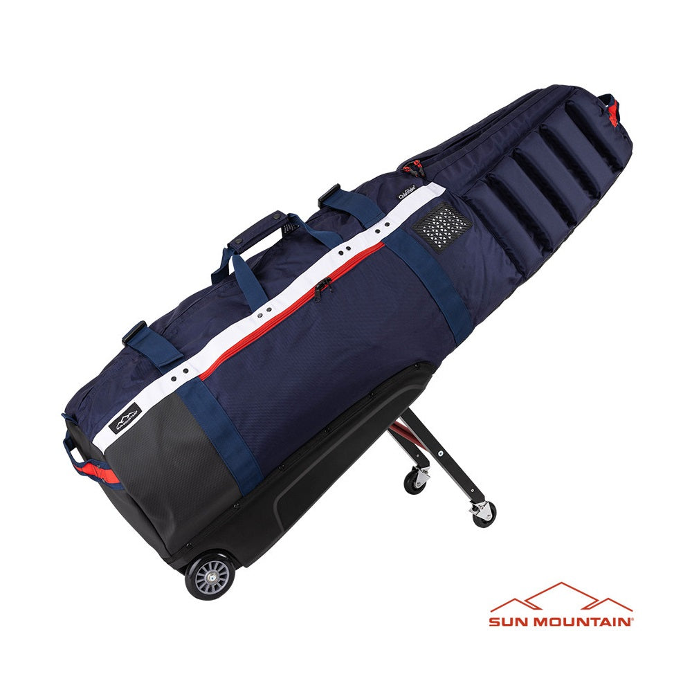 Sun Mountain Meridian Travel Cover - Golf Flight Bag - Navy/White/Red