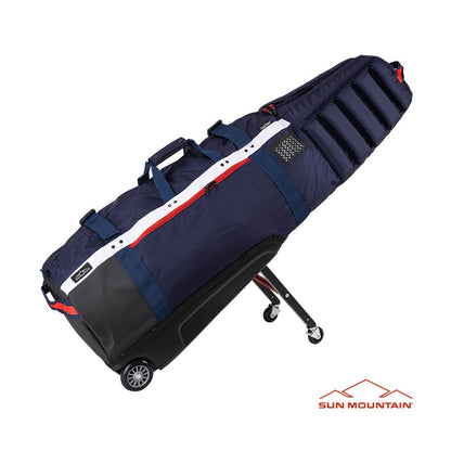 Sun Mountain Meridian Travel Cover - Golf Flight Bag - Navy/White/Red