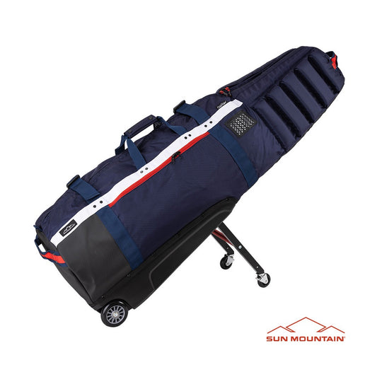 Sun Mountain Meridian Travel Cover - Golf Flight Bag - Navy/White/Red