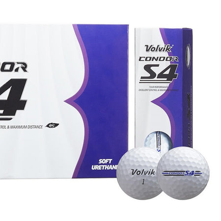 VOLVIK Condor S4 Tour Soft Golf Balls - front and rear views