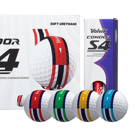 VOLVIK Condor S4 Tour Soft 360 Golf Balls - coloured balls