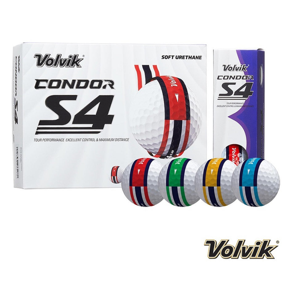 VOLVIK Condor S4 Tour Soft 360 Golf Balls - Box of 12