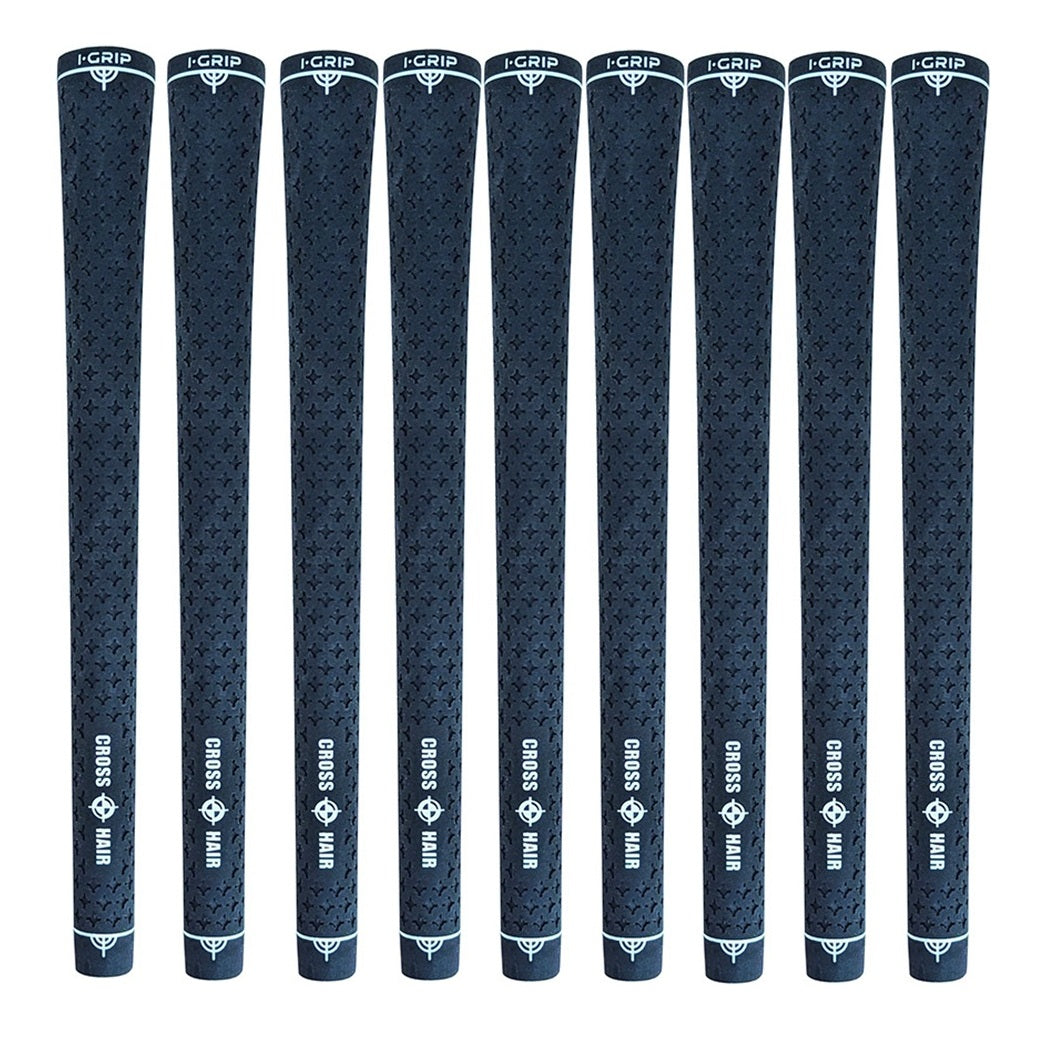 iGrip Crosshair Midsize Golf Grips Black - Replacement Club Grips
