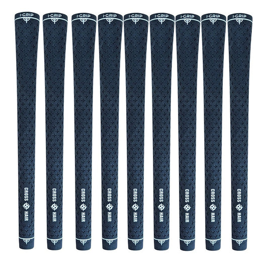 iGrip Crosshair Midsize Golf Grips Black - Replacement Club Grips