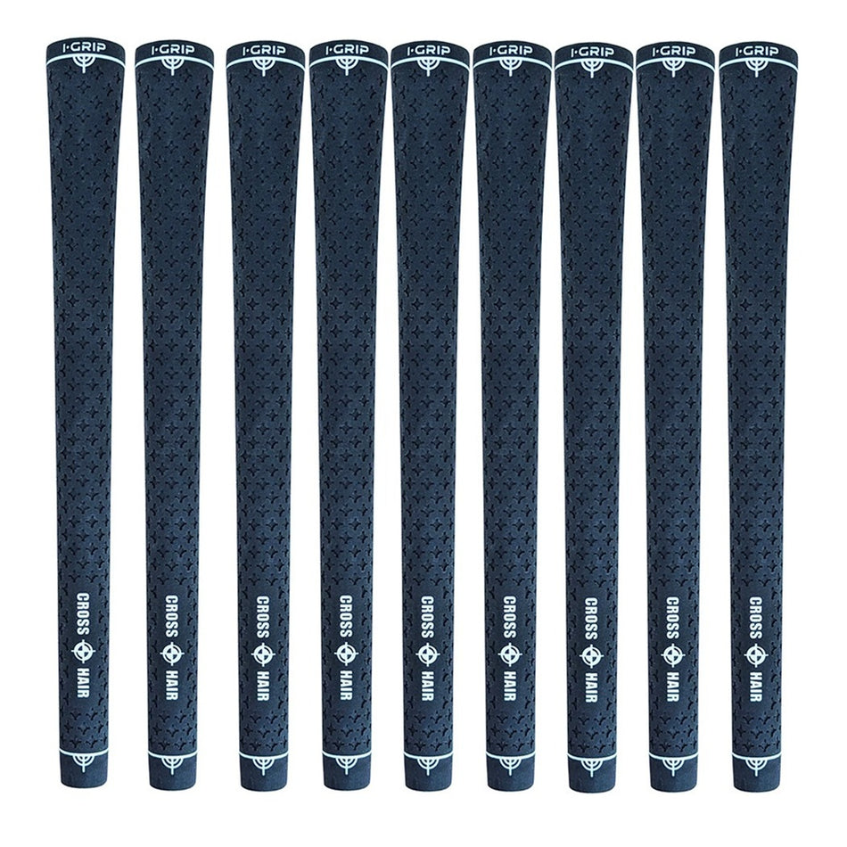iGrip Crosshair Midsize Golf Grips Black - Replacement Club Grips