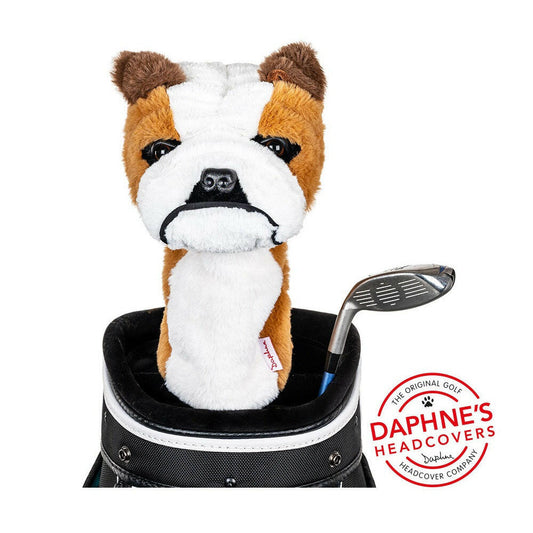 Daphne's Golf Novelty Headcover - Driver Bulldog on golf club