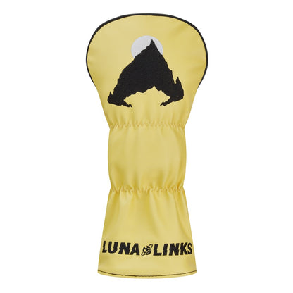 Luna Links Landscape Headcover - Driver Yellow - rear view