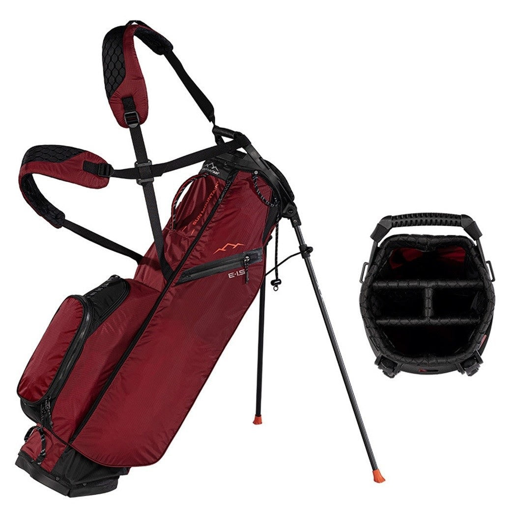 Sun Mountain Eclipse E1.5 4-Way Carry/Stand Golf Bag - Black/Garnet