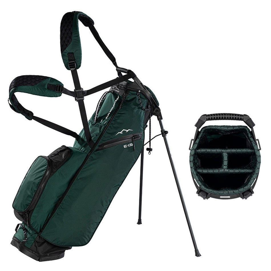 Sun Mountain Eclipse E1.5 4-Way Lightweight Stand Golf Bag - Black/Green - with divider