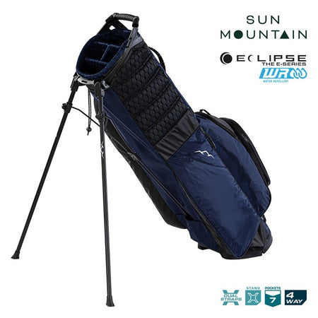 Sun Mountain Eclipse E1.5 4-Way Stand Bag - Black/Navy - support legs and zipped pockets