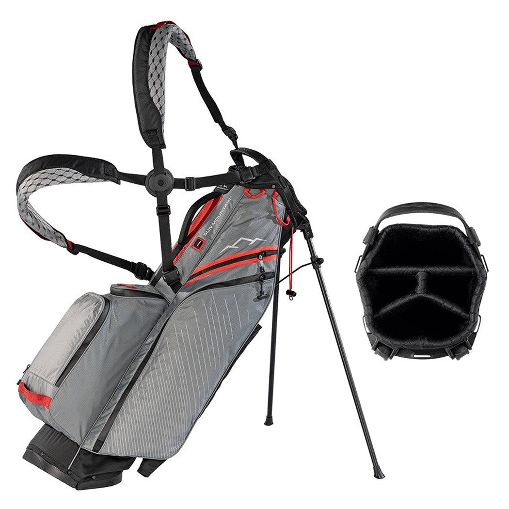 Sun Mountain Eclipse E2.5 4-Way Carry/Stand Golf Bag - Black/Nickel/Red - with 4-way divider