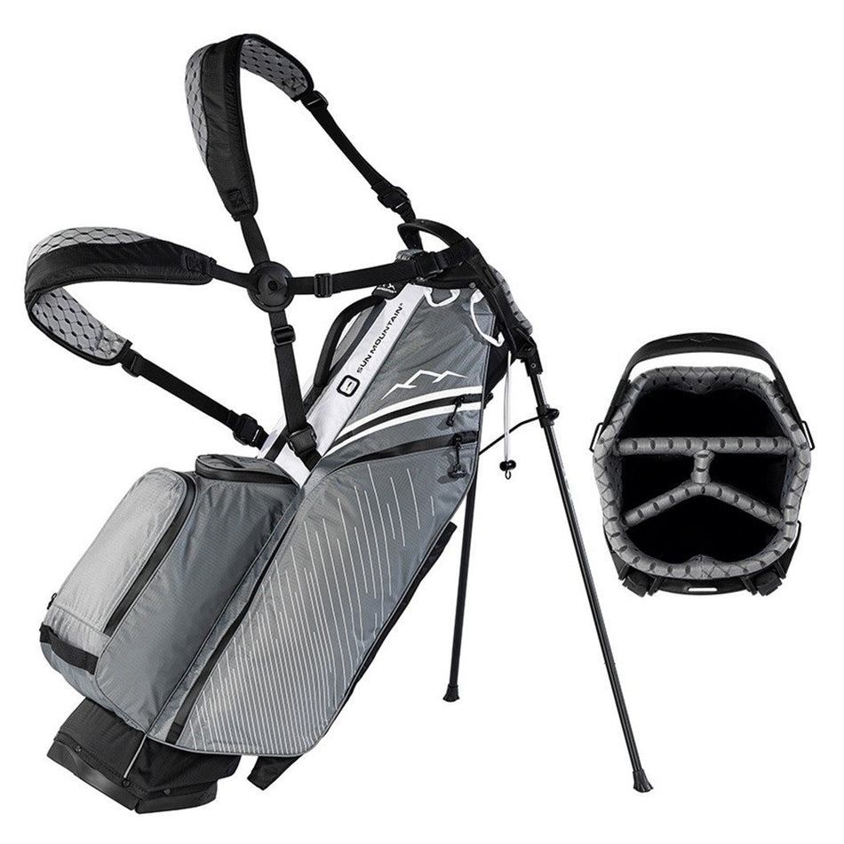Sun Mountain Eclipse E2.5 4-Way Carry/Stand Golf Bag - Black/Nickel/White - with divider