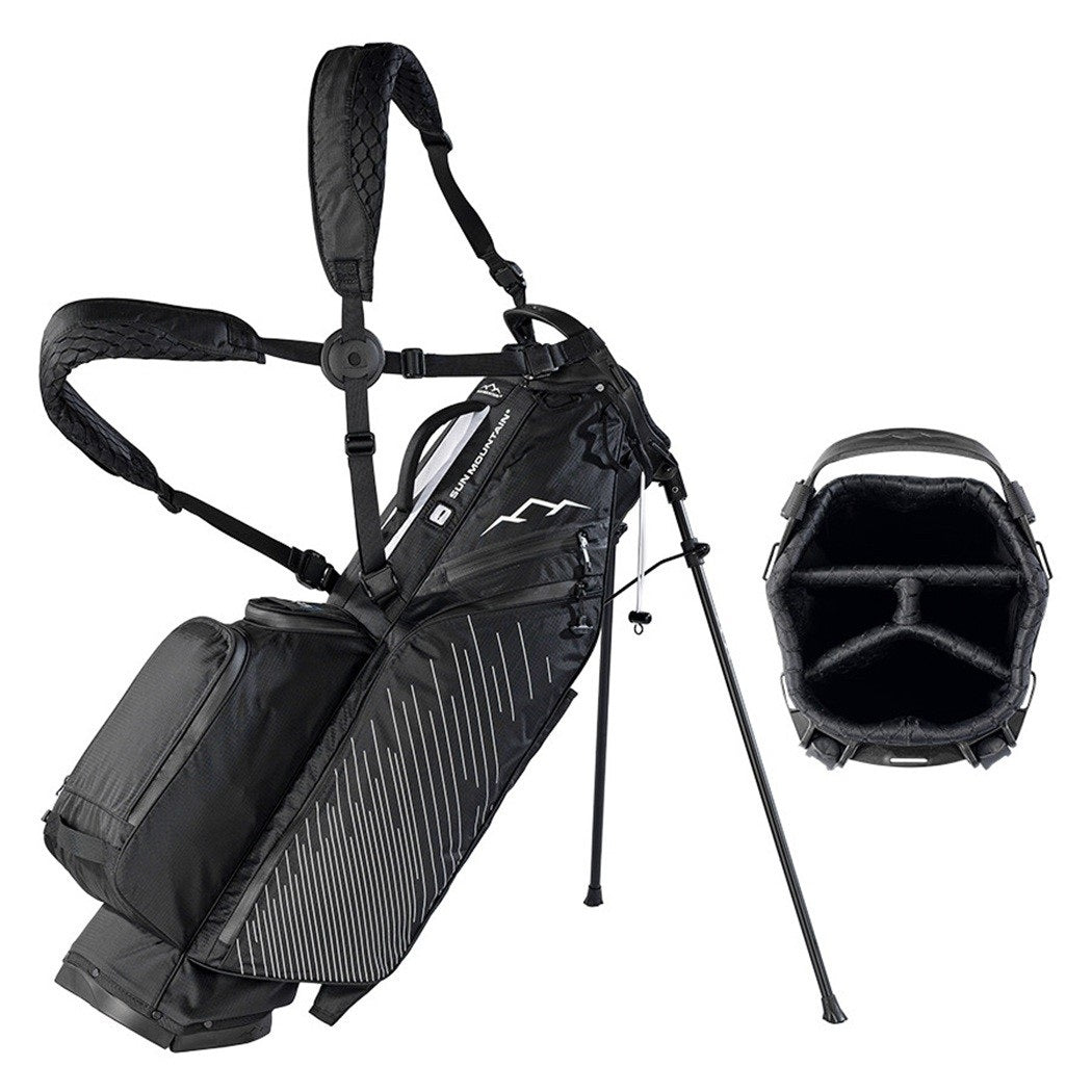 Sun Mountain Eclipse E2.5 4-Way Carry/Stand Golf Bag - Black/White - with divider