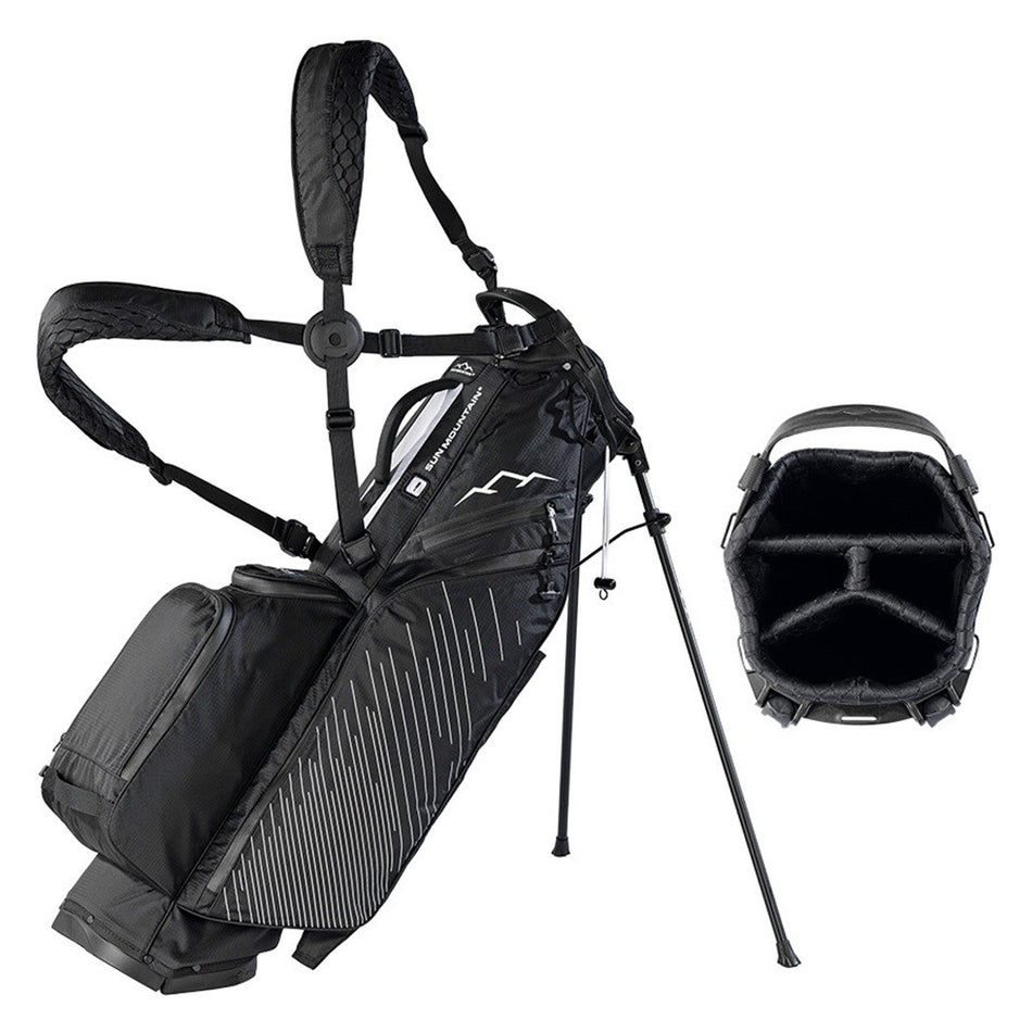 Sun Mountain Eclipse E2.5 4-Way Carry/Stand Golf Bag - Black/White - with divider