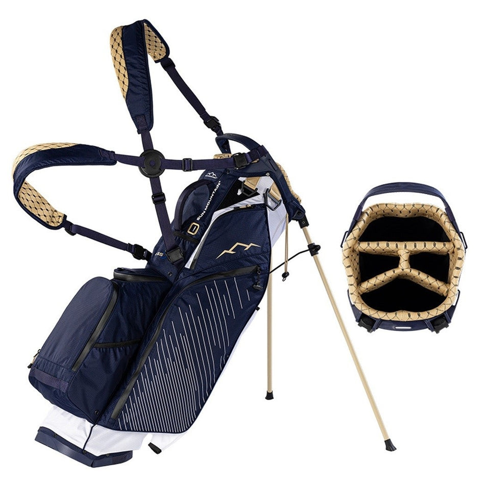 Sun Mountain H2NO Eclipse E3.5 Waterproof Stand Golf Bag White/Navy/Gold - with divider