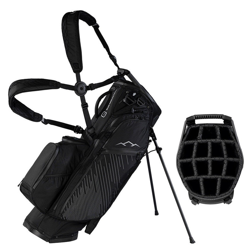 Sun Mountain Eclipse E4.5 VLO 14-Way Carry/Stand Golf Bag - Black/Steel - with divider