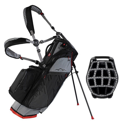 Sun Mountain Eclipse E4.5 VLO 14-Way Carry/Stand Golf Bag - Nickel/Black/Red