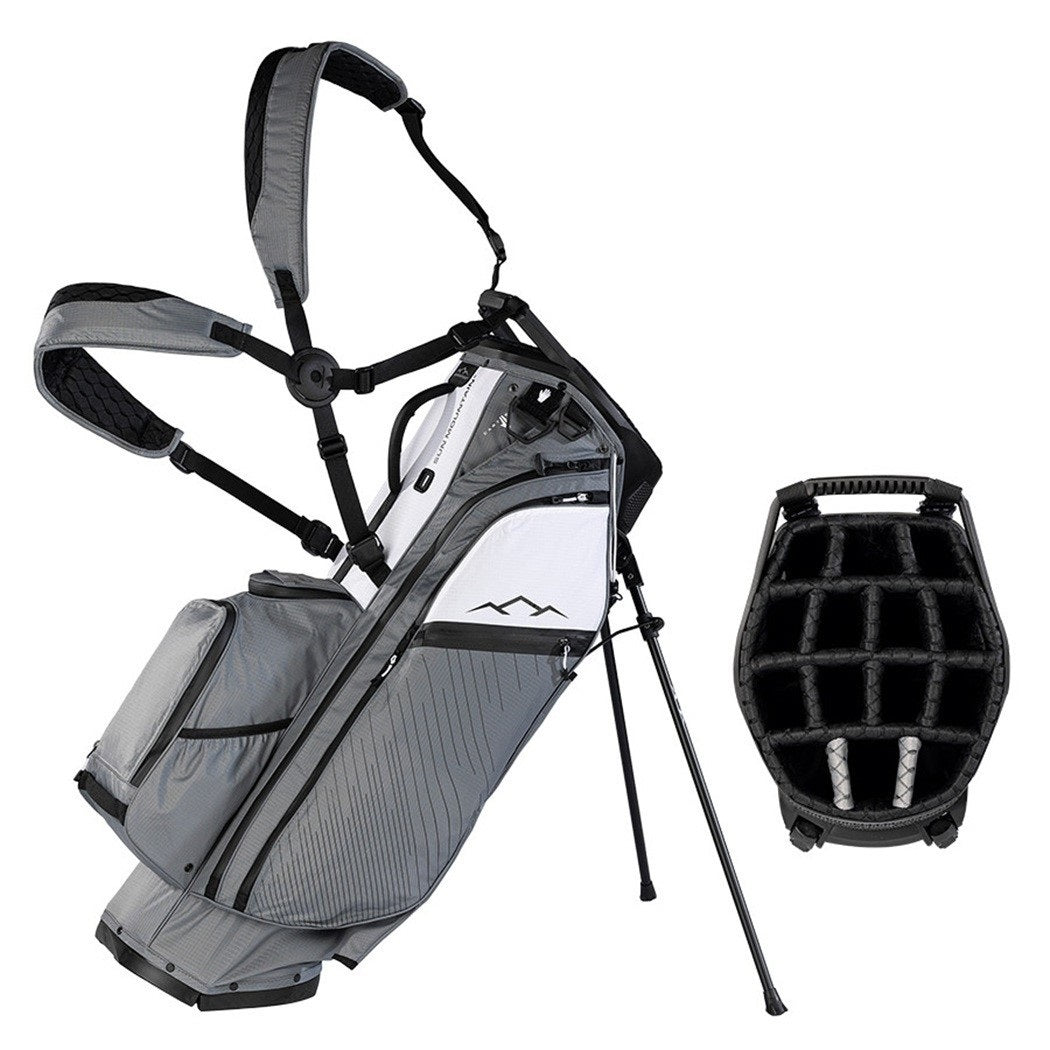 Sun Mountain Eclipse E4.5 VLO 14-Way Carry/Stand Golf Bag - Nickel/White/Black - with divider