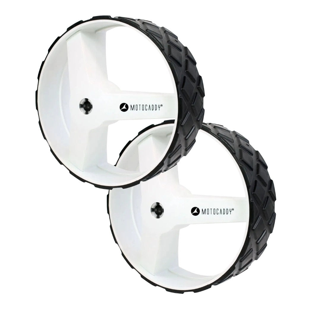 Motocaddy M-Series 28V DHC Rear Wheels (2018+) – White | Single or Pair