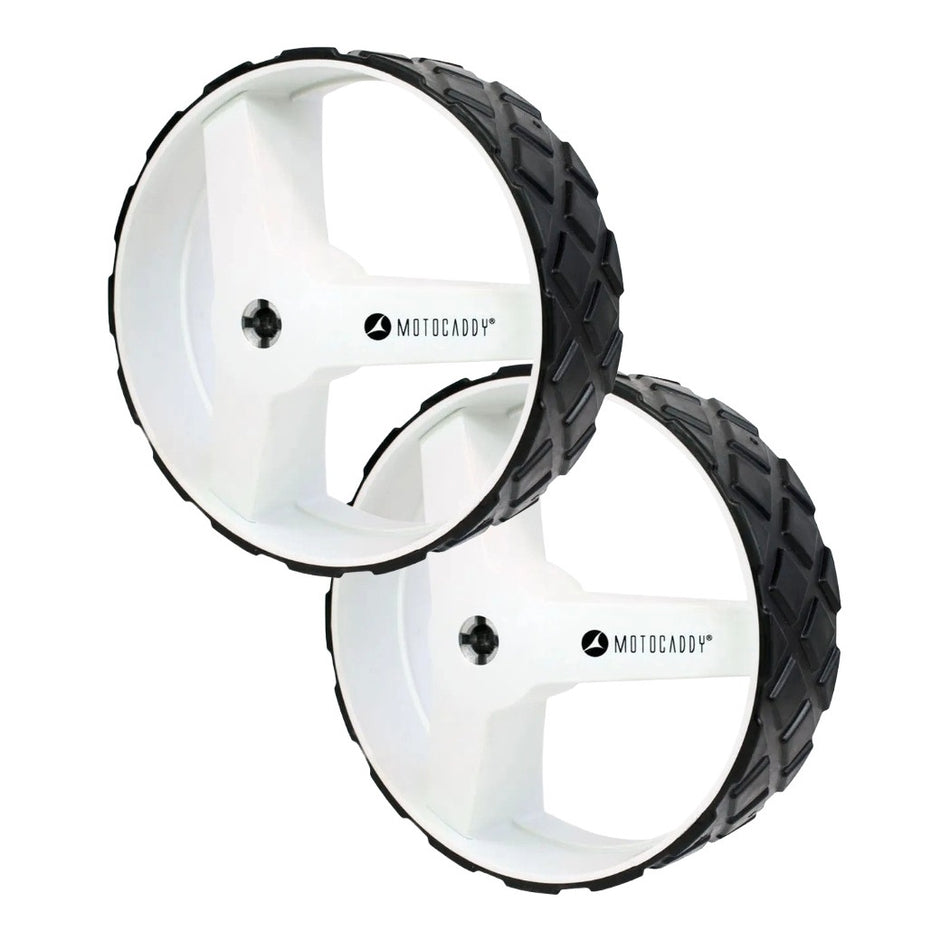 Motocaddy M-Series 28V DHC Rear Wheels (2018+) – White | Single or Pair