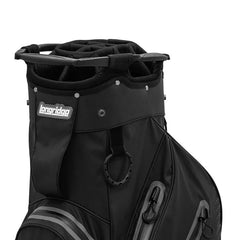 Longridge Golf Elements Waterproof Cart Bag (Black/Grey) - showing the bag`s divider