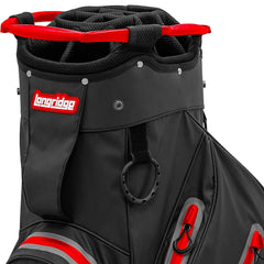 Longridge Golf Elements Waterproof Cart Bag (Black/Red) - showing the bag`s divider