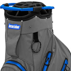Longridge Golf Elements Waterproof Cart Bag (Grey/Blue) - showing the bag`s divider