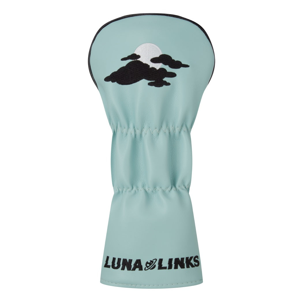 Luna Links Landscape Headcover - Fairway Blue - rear view