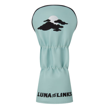 Luna Links Landscape Headcover - Fairway Blue - rear view