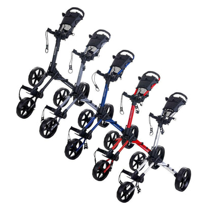 Fastfold Square 3-Wheel Folding Pull/Push Golf Trolley - available colours