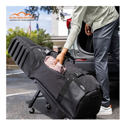 Sun Mountain ClubGlider Meridian Golf Travel Cover Flight Bag - Black - lifestyle image