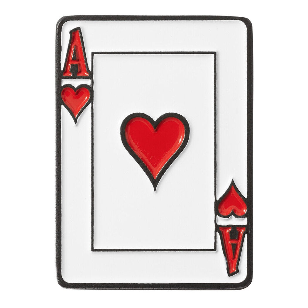Luna Links Novelty Metal & Enamel Golf Ball Marker - Ace Of Hearts