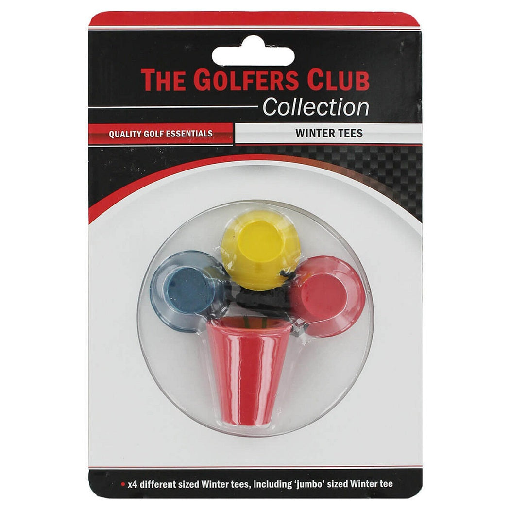 The Golfers Club Jumbo Rubber Winter Golf Tees - showing the packaging