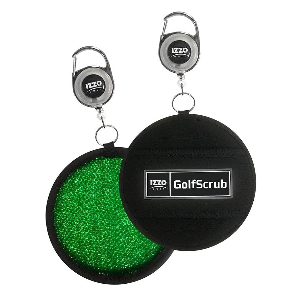 IZZO Golf Scrub - Club & Ball Cleaner - showing the front and reverse