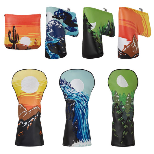 Luna Links Landscape Golf Headcovers – Driver, Fairway, Hybrid and Mallet Putter