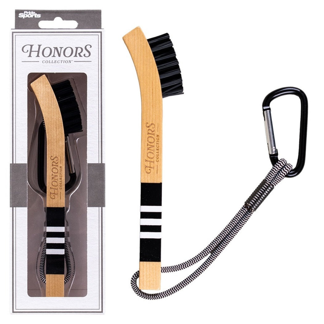 Pride Sports Honors Collection Wooden Golf Brush - Black/White