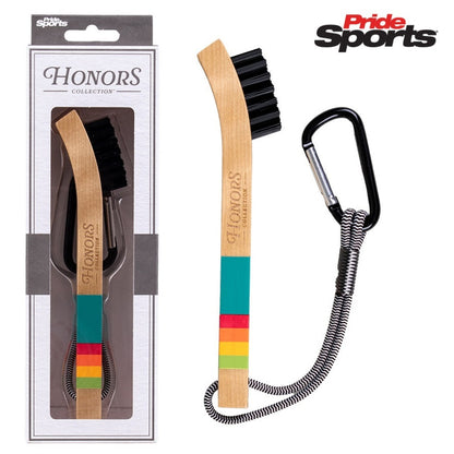 Pride Sports Honors Collection Wooden Golf Brush - Sunrise Gradient - with logo