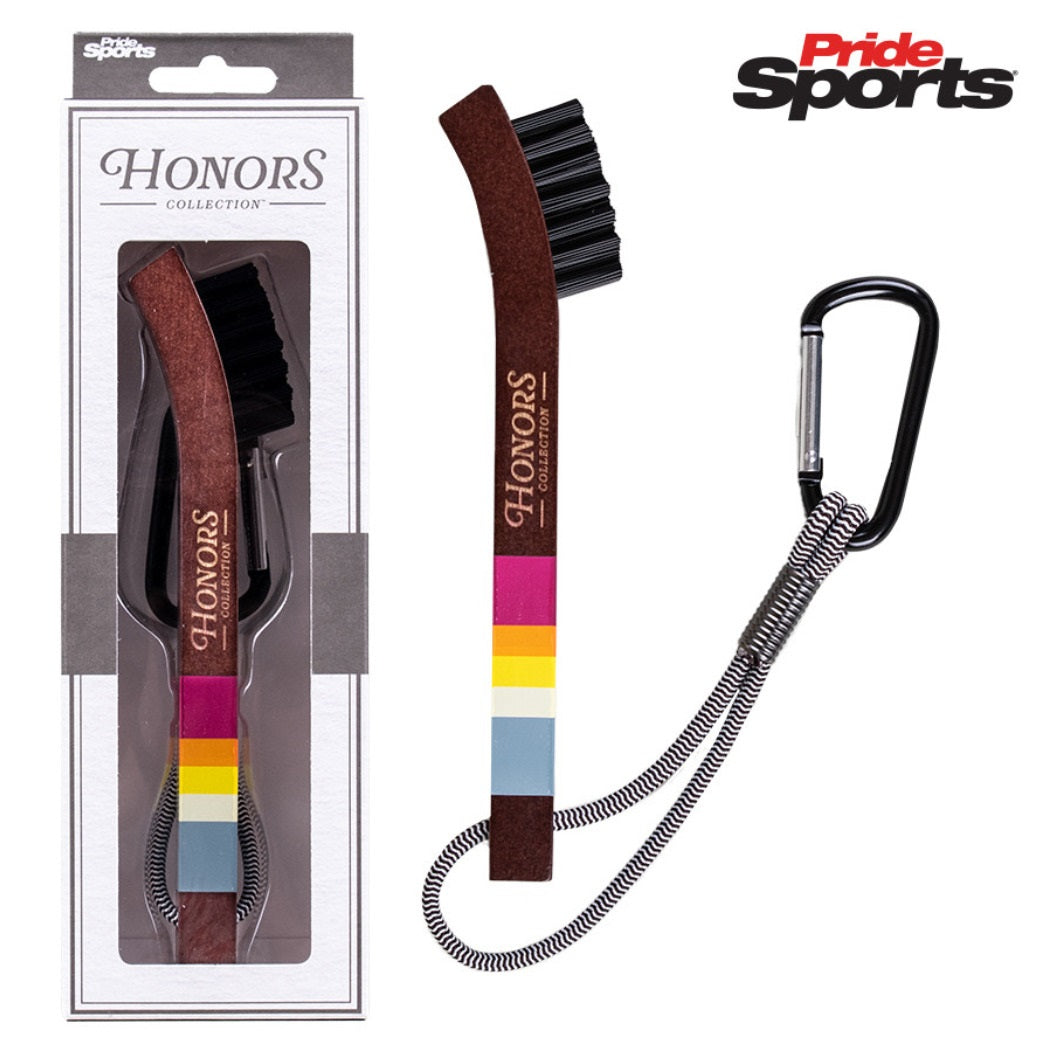 Pride Sports Honors Collection Wooden Golf Brush - Sunset Gradient - with logo