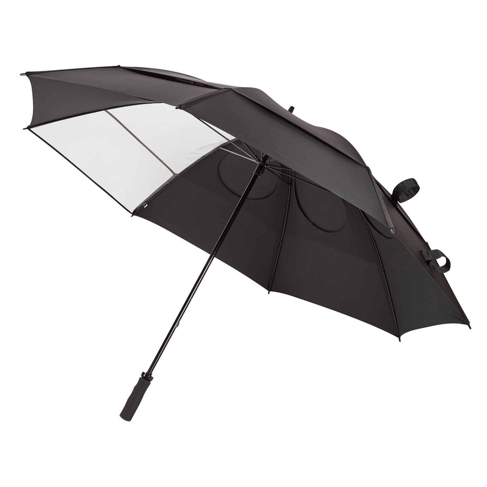 Hurricane Clearview Golf Umbrella Vented Double Canopy - Clear Panel / Black