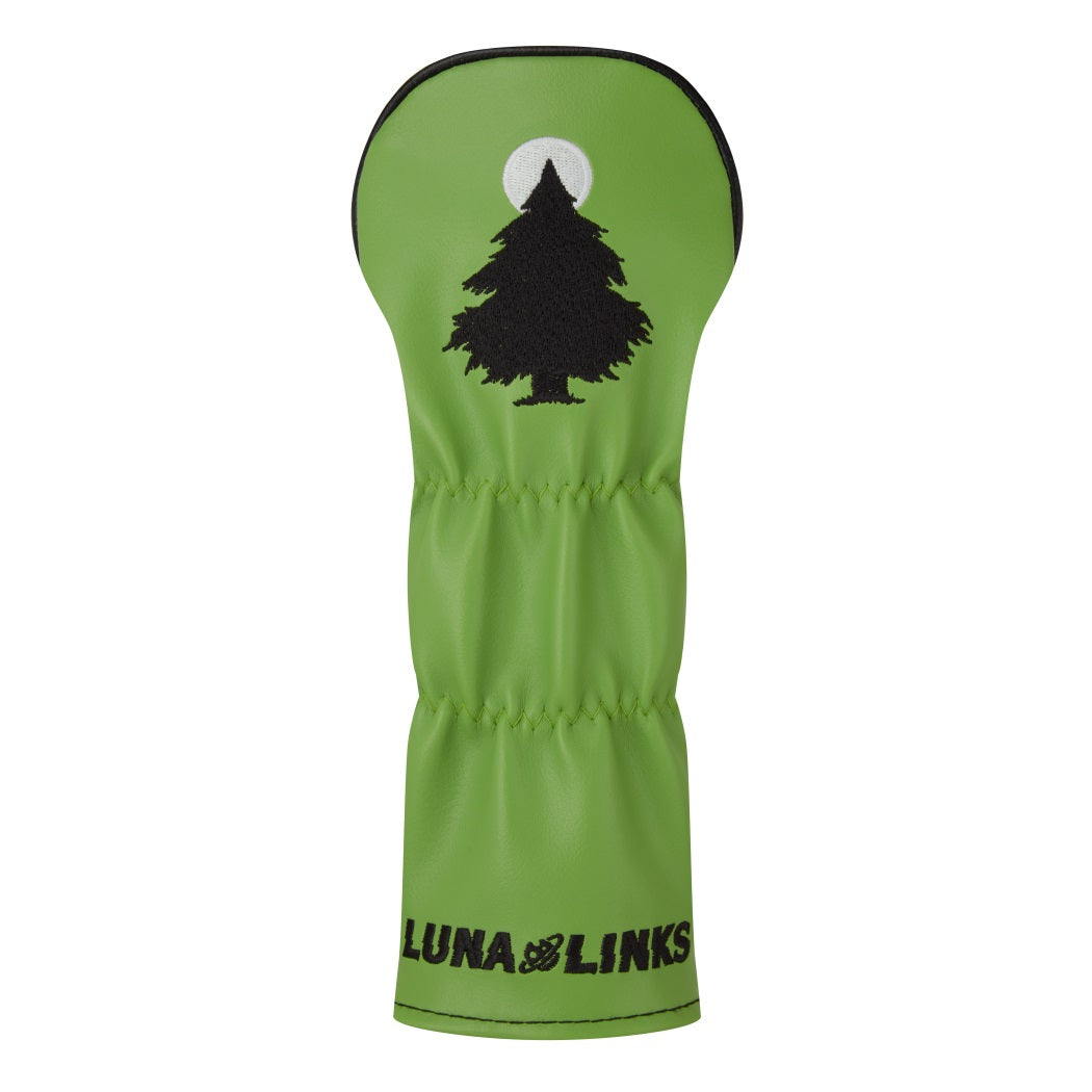 Luna Links Landscape Headcover - Hybrid Green - rear view