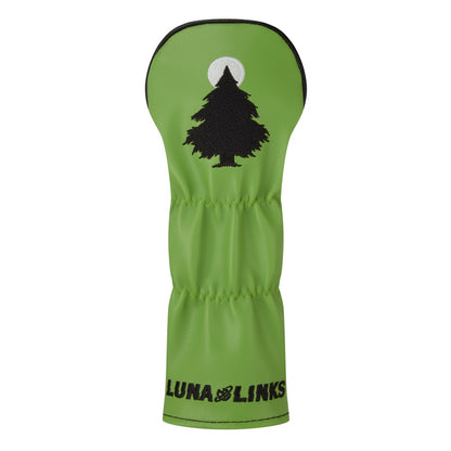 Luna Links Landscape Headcover - Hybrid Green - rear view