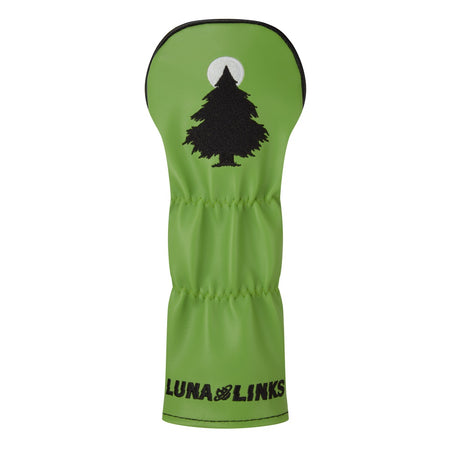 Luna Links Landscape Headcover - Hybrid Green - rear view