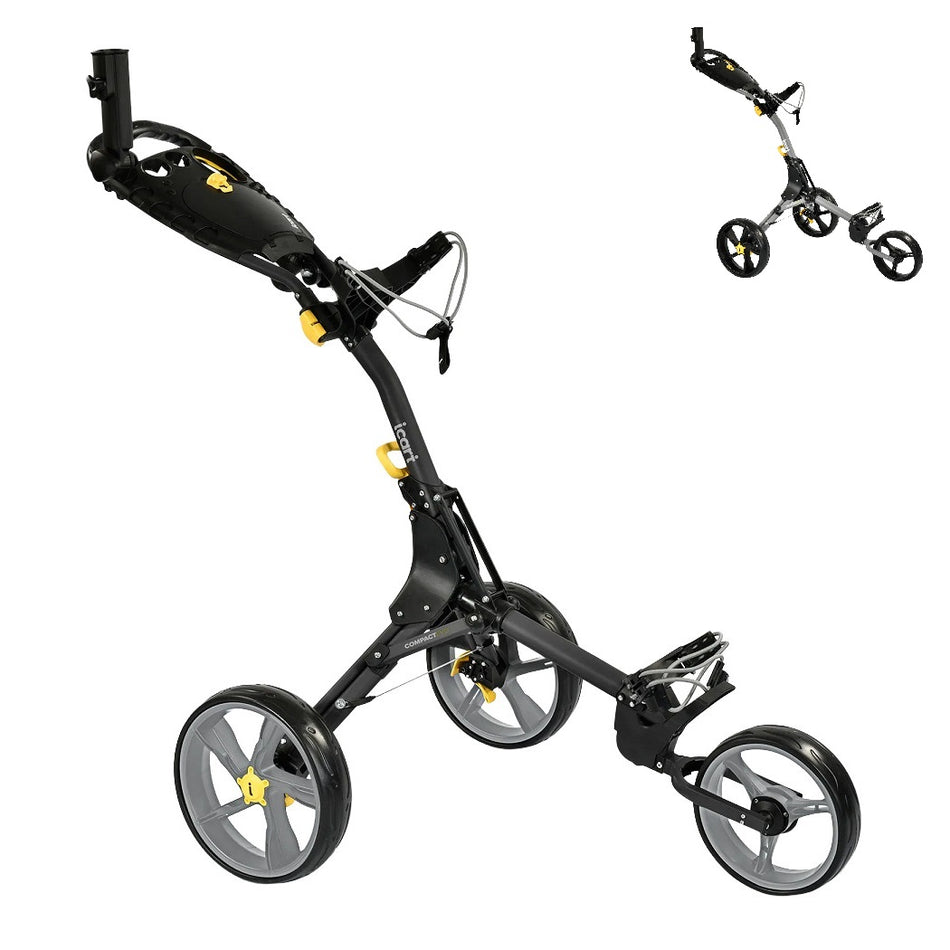 iCart Compact Evo push trolley in black/grey and grey/black