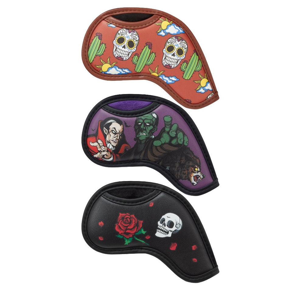 Luna Links Iron Headcovers – Desert Skull, Monster & Skull & Rose