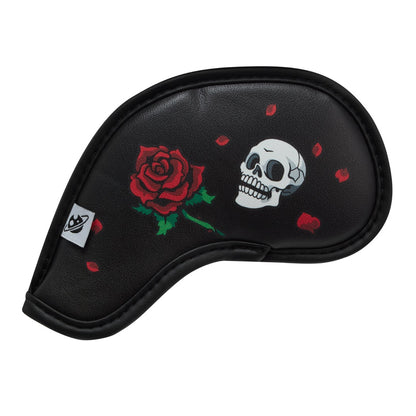 Luna Links Iron Headcover – Skull & Rose - rear view
