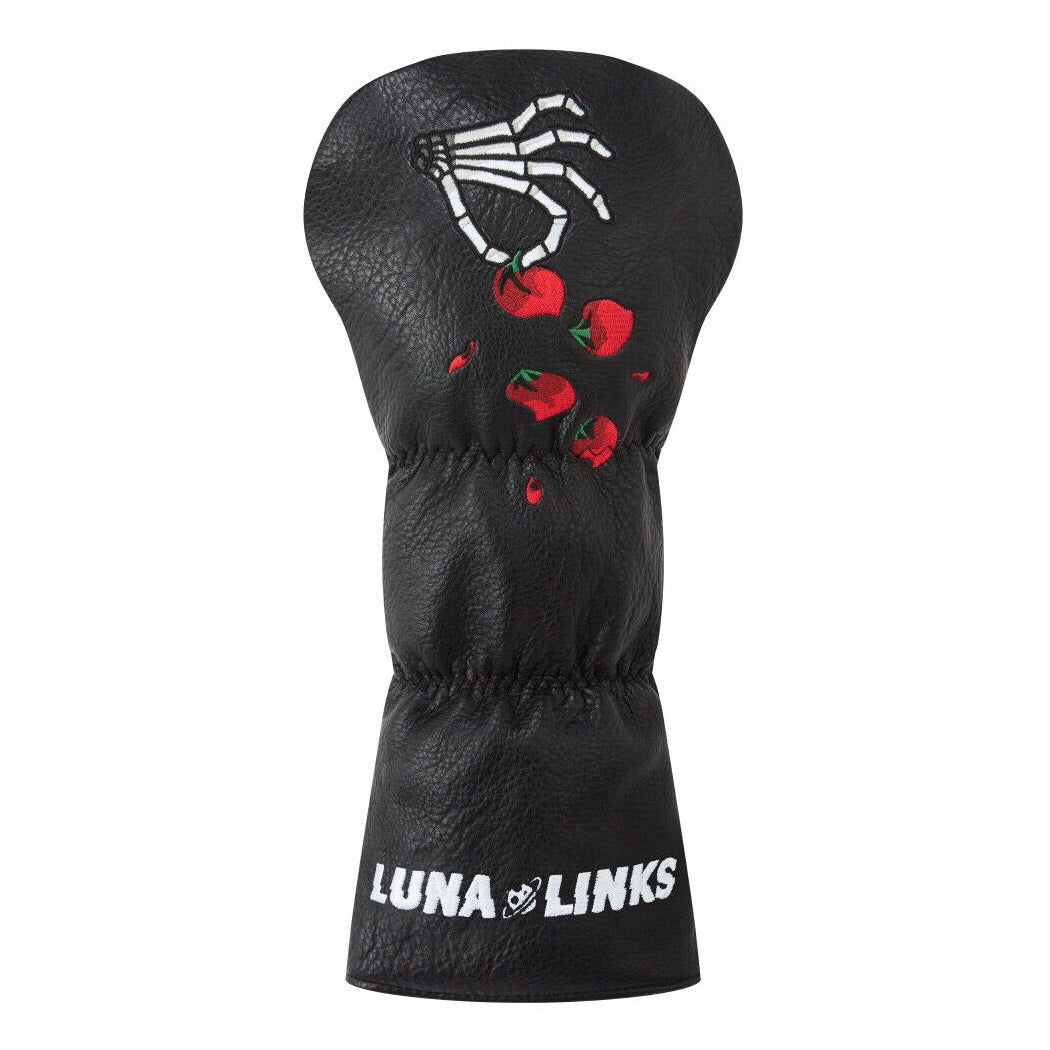 Luna Links Golf Driver Novelty Headcover - Skull & Rose - reverse side