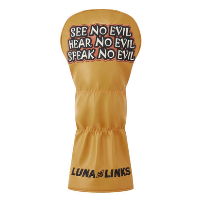 Luna Links Golf Driver Novelty Headcover - Trio of Wisdom - reverse side