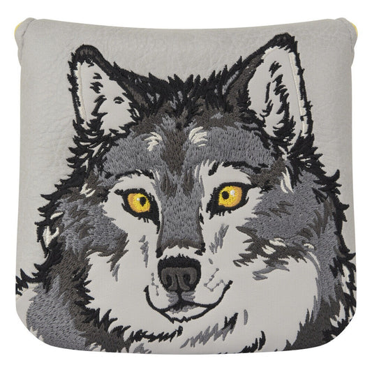 Luna Links Mallet Putter Novelty Golf Club Headcover - Wolf