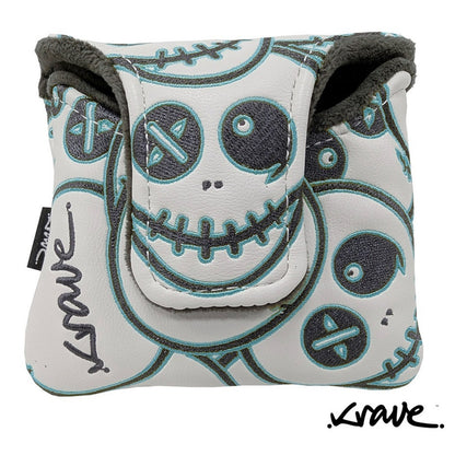 Krave Arctic Mallet Putter Headcover - magnetic closure and plush lining